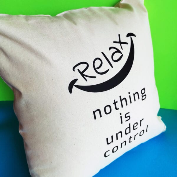 Coussin en Toile “Relax” - Divine Vibes